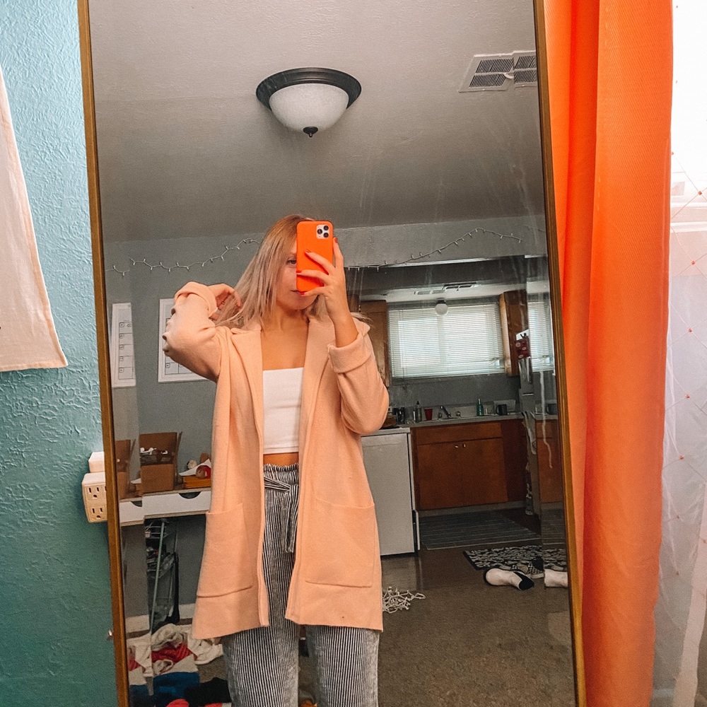 Pink cardigan